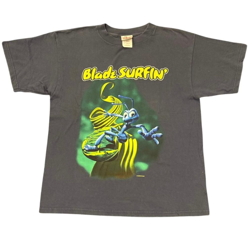 Vintage 90s A Bug’s Life Blade Surfin Flick Disney Shirt Adult Large